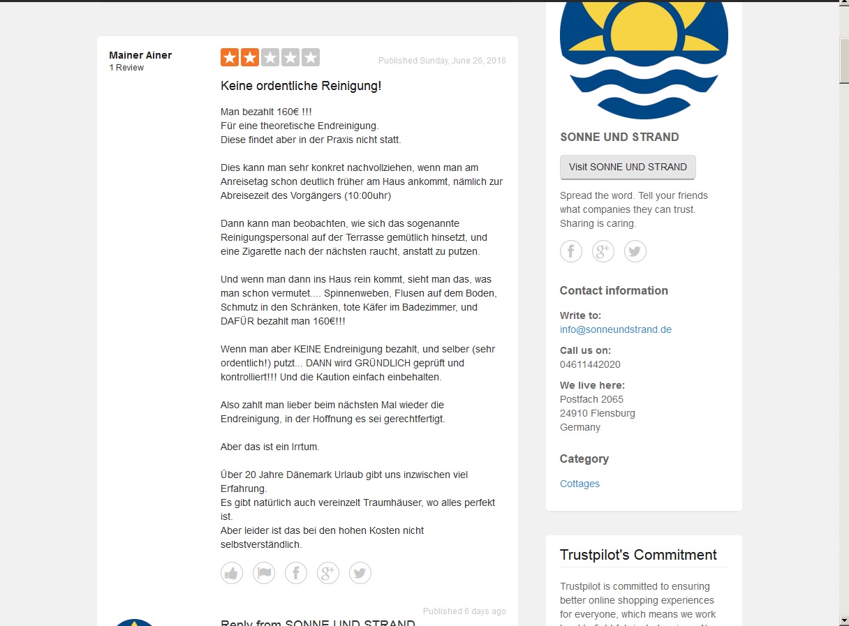 Sonne und Strand die deutsche Bewertungs Seite von Sol og strand